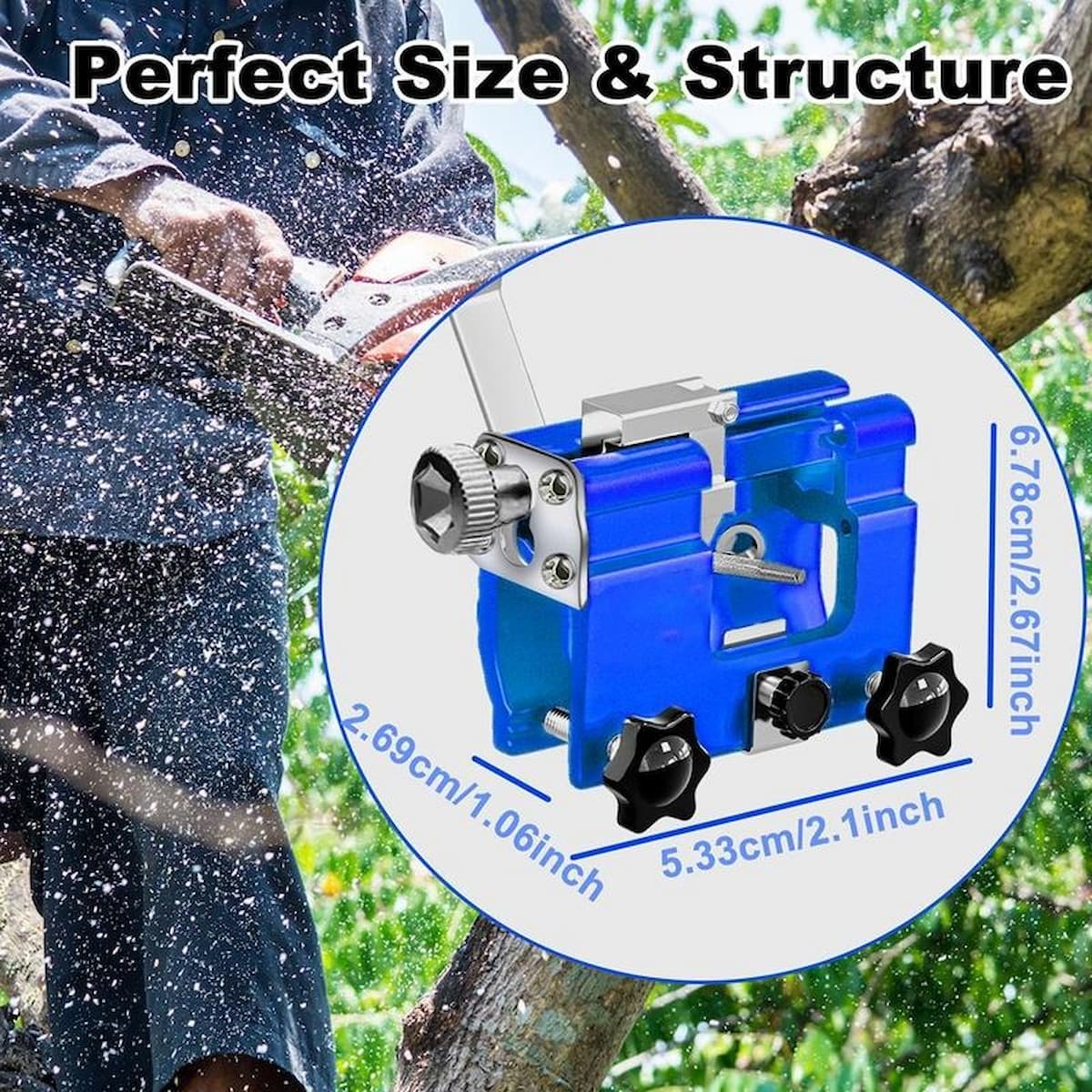 Tragbarer Kettensägen-Schärfer