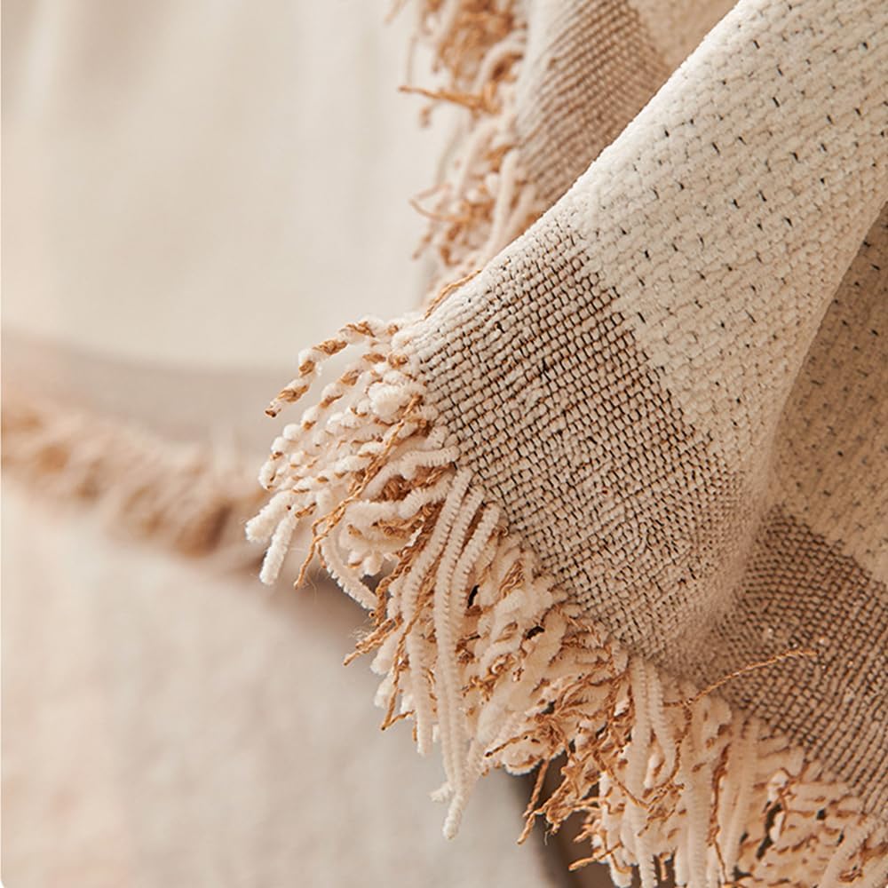 Gemütliche, beidseitig verwendbare Chenille-Sofadecke