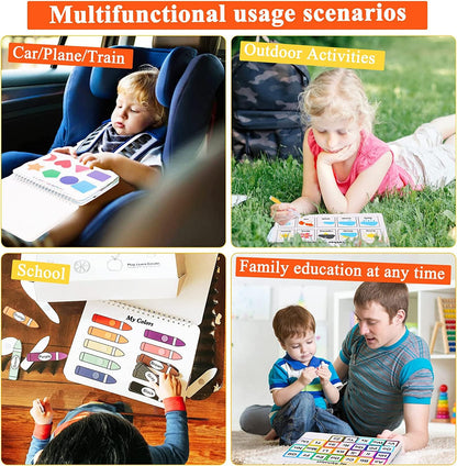 Busy Book - Montessori-Lernbuch | Lernordner für Vorschulkinder mit 30 Themen