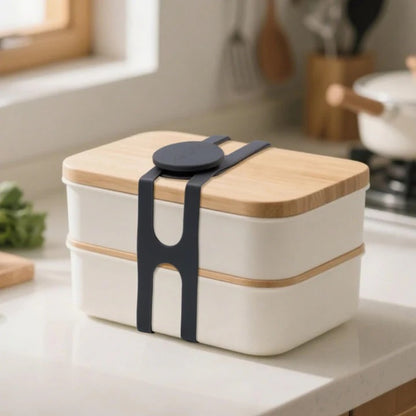 StorageStrap - Silikon-Fixierband für Schüsseln & Behälter – Sichere Deckelhalterung [2er-Set]