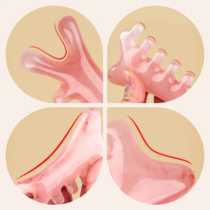 GuaSha - Multifunktionaler Haut- und Kopfhautmassagekamm