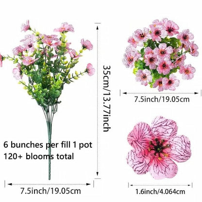 Flower Bush - Realistische, UV-beständige Dekoblumen