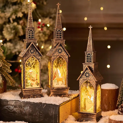 ChristmasChurch - Weihnachtskirchen mit Buntglas-Kerzenlicht