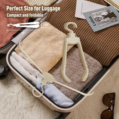 EasyHanger - Robuster klappbarer Kleiderbügel mit Ein-Knopf-Funktion und Knitterschutz [10 Stück]