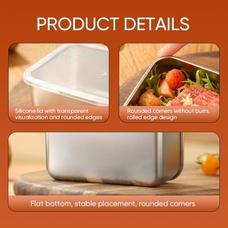 PrepContainer - Lebensmittelbehälter aus Edelstahl [2+1 GRATIS!!]
