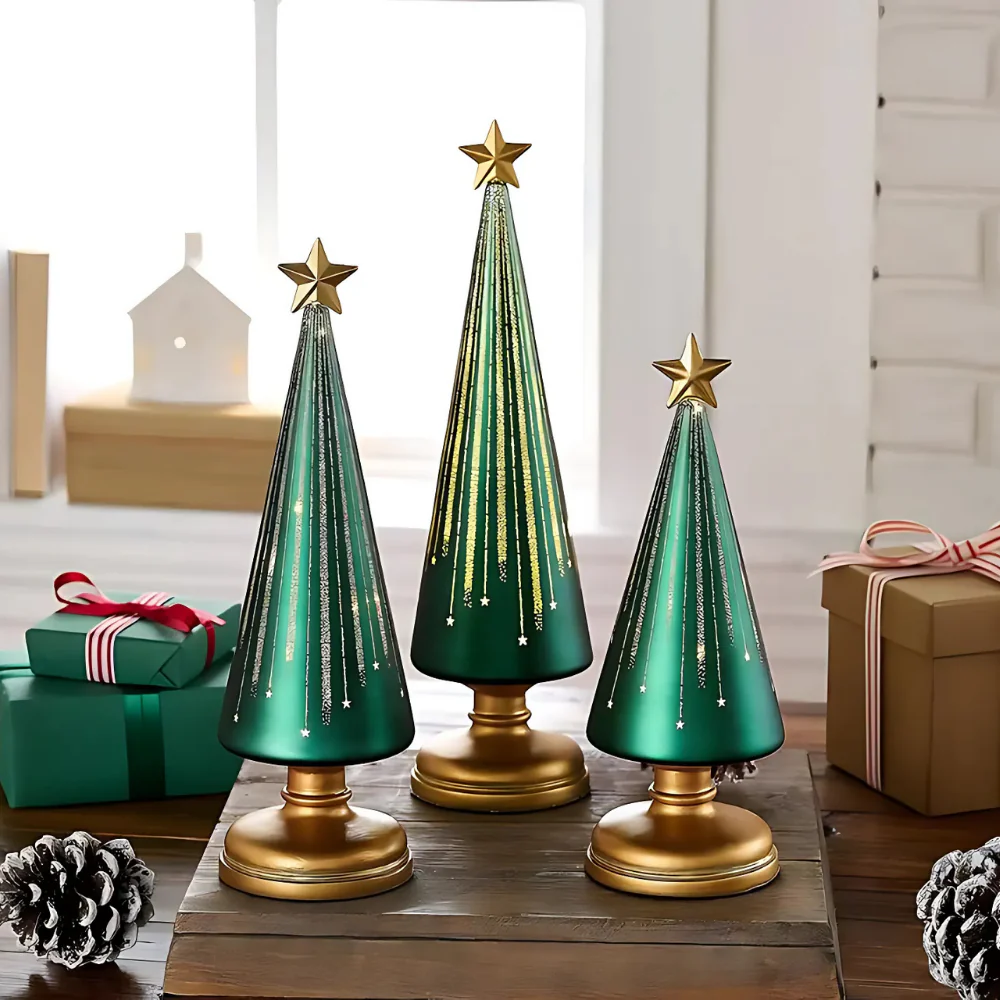 StaryTree - Weihnachtsbaum-Dekorationsset — Sternenlicht für Tisch und Terrasse 3er-Set