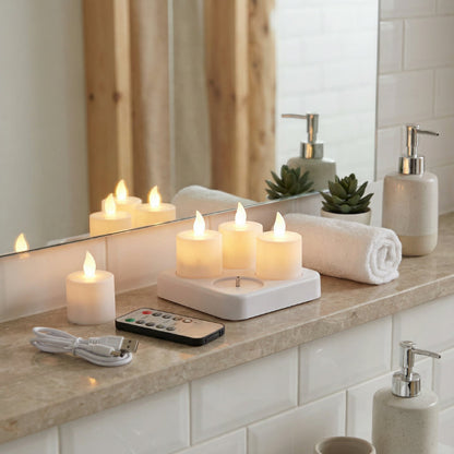 TeaLED - Wiederaufladbare LED-Teelichter