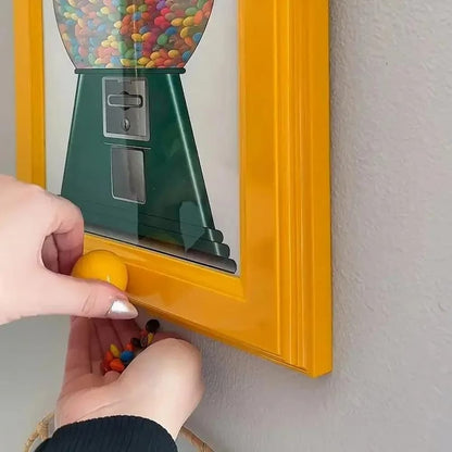 CandyFrame - Seltener Vintage-Rahmen Bonbonspender — Wandkunst mit süßer Überraschung