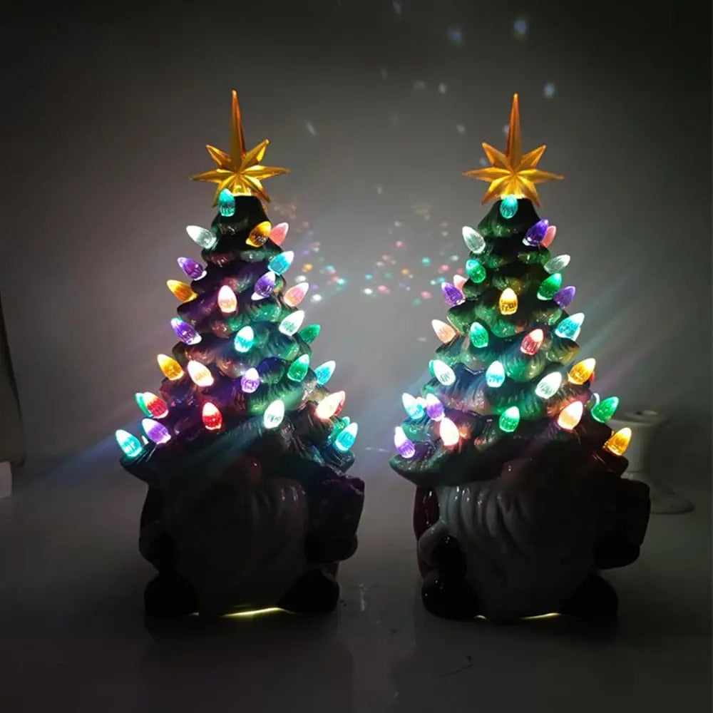 GnomeTree - DIY Beleuchteter Weihnachts-Wichtelbaum — Für Tisch, Fenster & Kamin