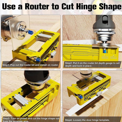 HingeJig - Türband Schablone Fräsen — Einfache Installation runder & eckiger Scharniere