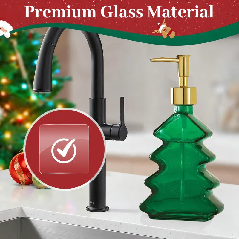 TreePump - Seifenspender aus Glas in Form eines Weihnachtsbaums