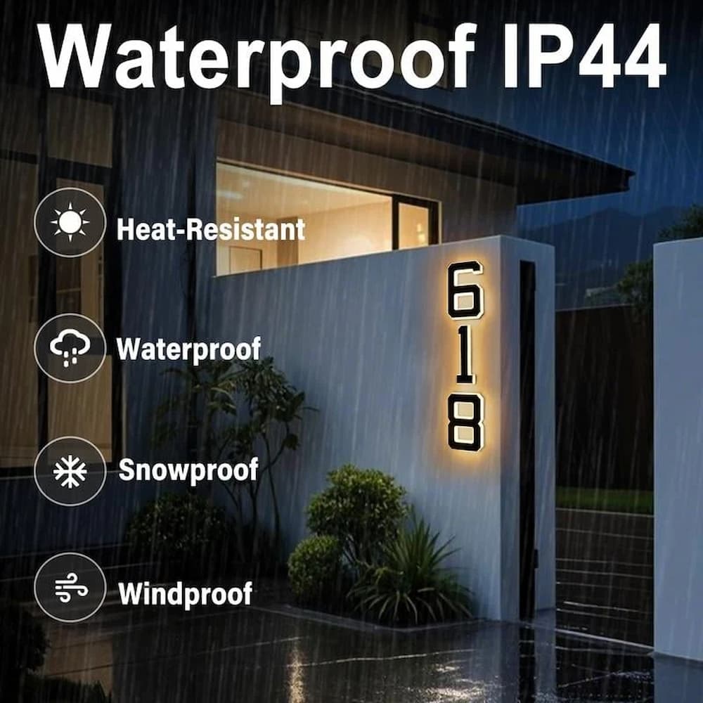 LightNumbers - Solarbetriebene beleuchtete Hausnummern