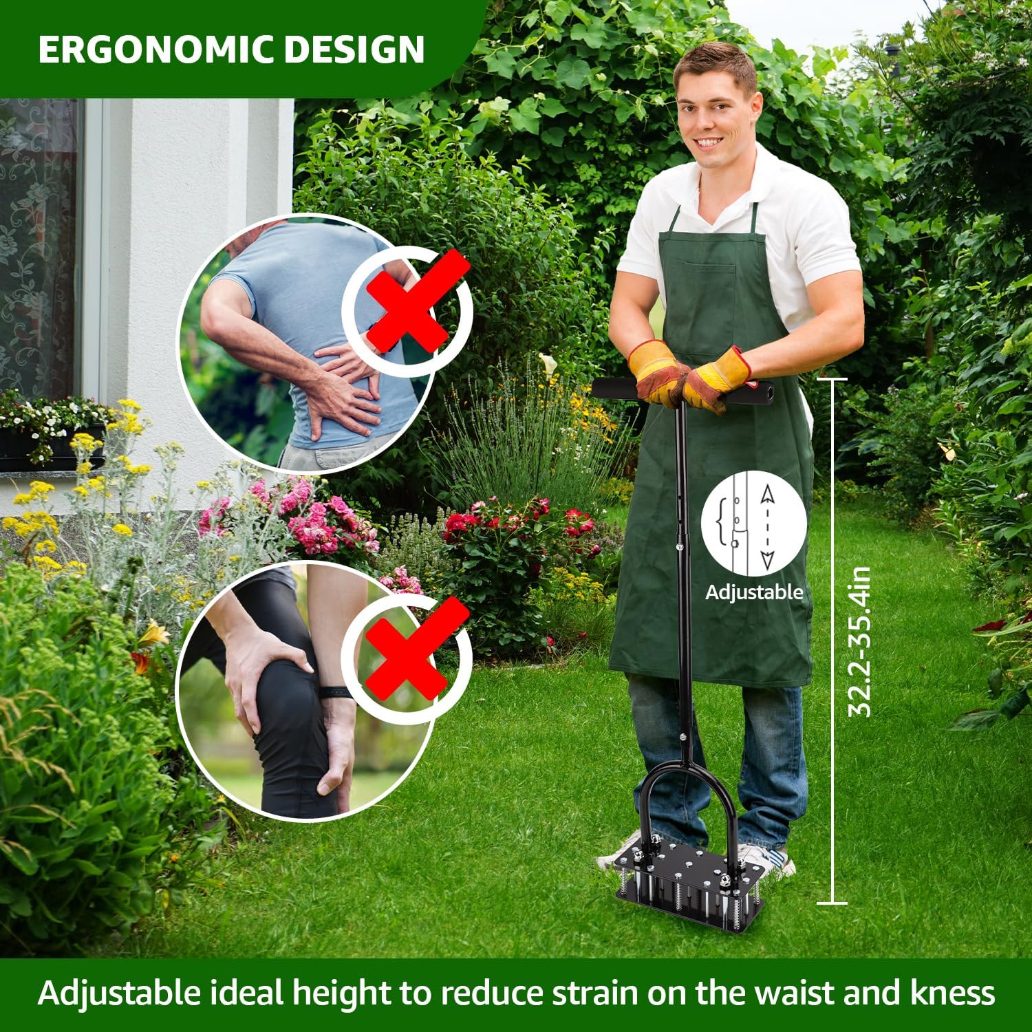 Lawn Aerator - Automatischer, selbstreinigender Rasenbelüfter