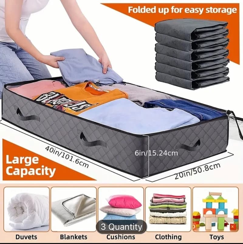 Bed Storage - Unterbett-Aufbewahrungstaschen – Platzsparend & Faltbar (2er-Set)