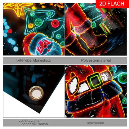 ChristmasBanner - Fluoreszierender Weihnachts-Türbanner