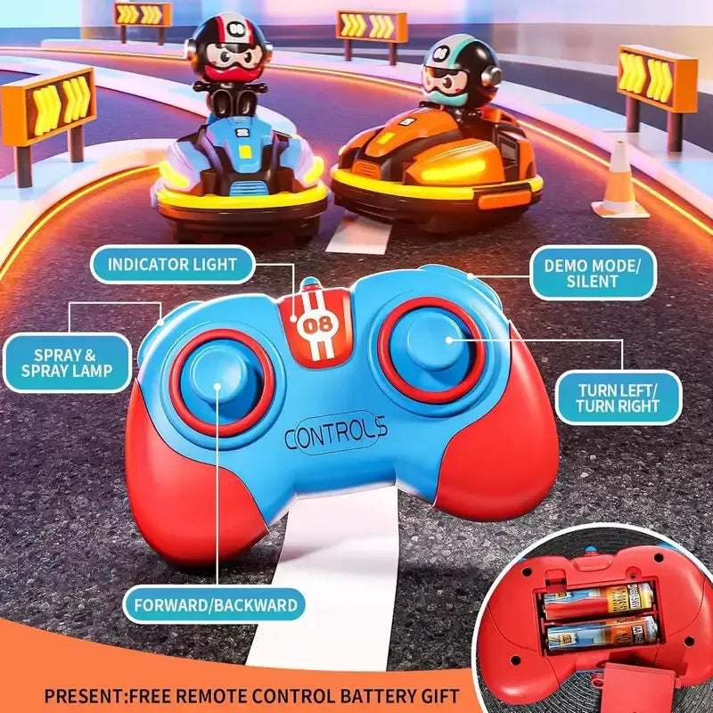 Bumper Car RC - 2,4-GHz-Ferngesteuertes Autoscooter-Spiel für zwei Spieler