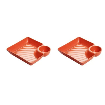 Dip Plate - Teller mit separatem Soßenfach für sauberes Essen