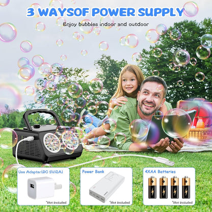 Bubble Blaster - Verzaubern Sie jede Gartenparty mit einem „Bubble Storm“ mit zwei Scheiben