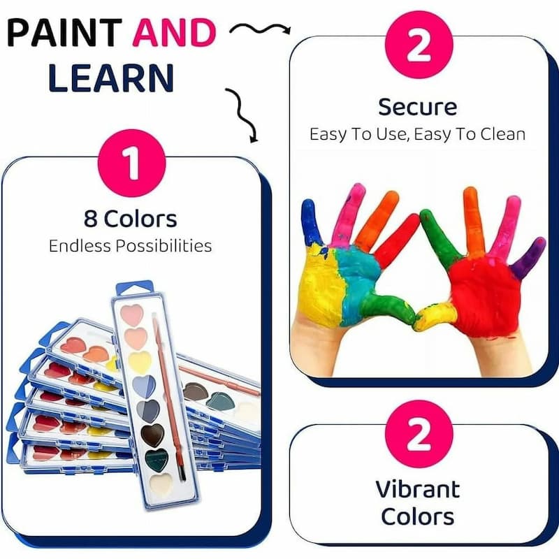 Heart Paint - Mini-Aquarellfarben-Set