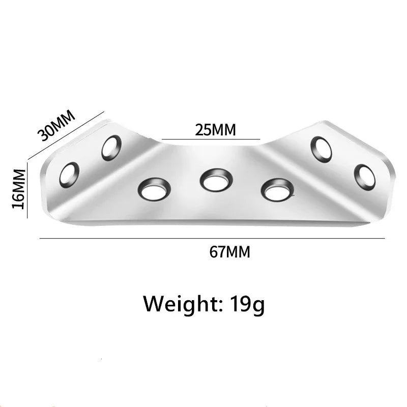 MesoTie - Möbeleckverbinder aus Edelstahl – Robuste Stützwinkel [10 Stück]