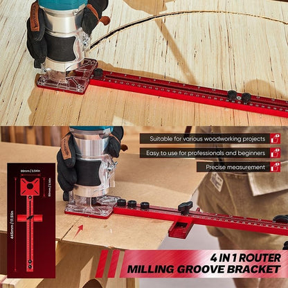 Router Guide - 3-in-1-Führungsschiene für Oberfräsen