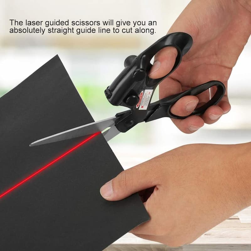 LaserScissors - Professionelle Schere mit Laserführung – Präzisionsschere für Stoff, Papier & Karton