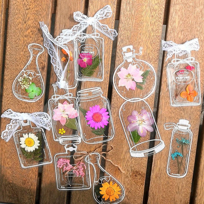 FlowerMark - DIY Trockenblumen Lesezeichen Set