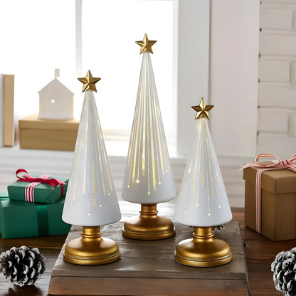 StaryTree - Weihnachtsbaum-Dekorationsset — Sternenlicht für Tisch und Terrasse 3er-Set