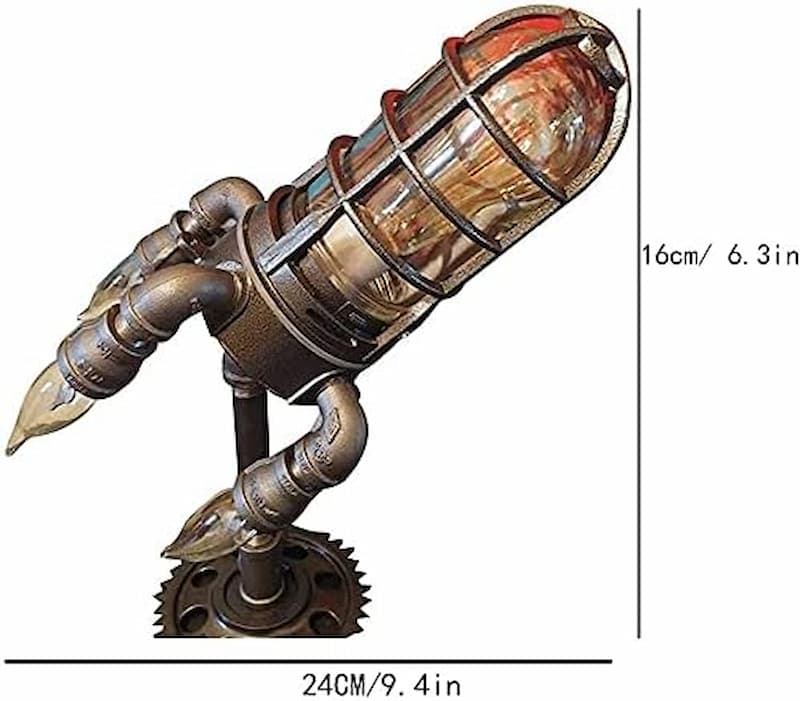 Rocket Lamp - Steampunk-Raketenlampe