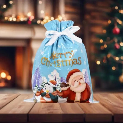 ChristmasBag - Weihnachtliche Geschenkbeutel mit Schleifen [5er-Set]