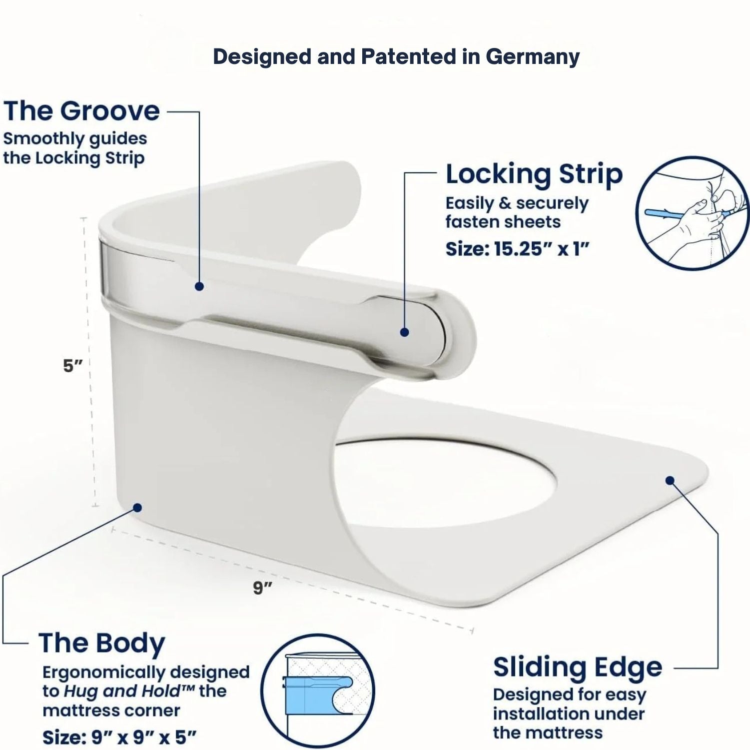SheetHolder - Langlebig Bettlaken-Halter halten – Fixieren Bettlaken sicher