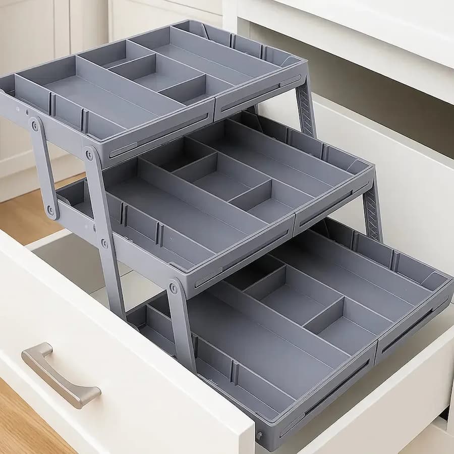 MakeUpTray -3-stufiger Smart-Schubladen-Organizer – Nutzt den Stauraum optimal aus