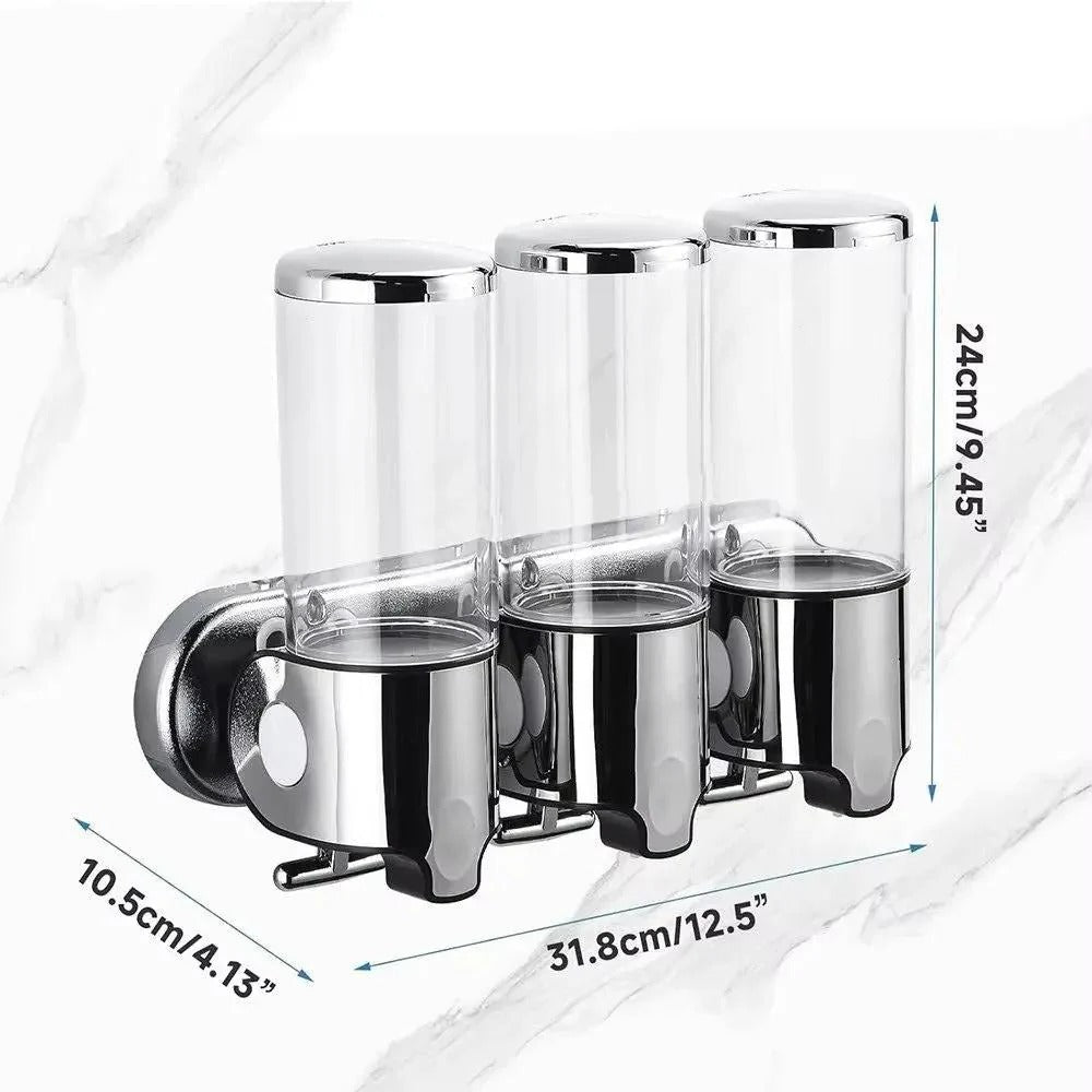 WallDispenser - Wandseifenspender mit 3 Kammern — Elegant, hygienisch & platzsparend