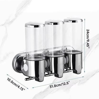 WallDispenser - Wandseifenspender mit 3 Kammern — Elegant, hygienisch & platzsparend