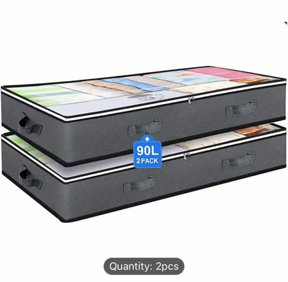 Bed Storage - Unterbett-Aufbewahrungstaschen – Platzsparend & Faltbar (2er-Set)