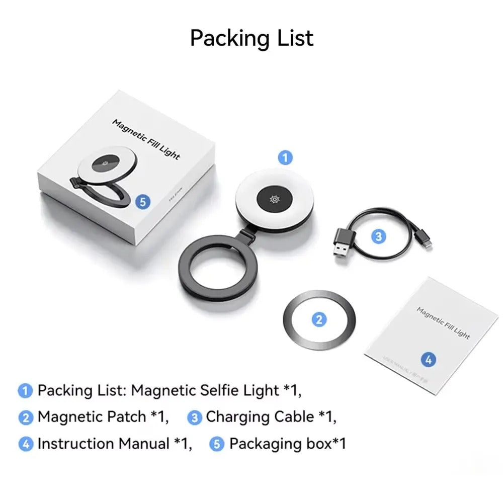 MagRingLight - Magnetischer Lichtdiffusor — Perfektes Licht für Foto & Livestream