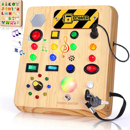 Stimilus Board - Montessori-Sinnes-Schalt-Spielzeug aus Holz