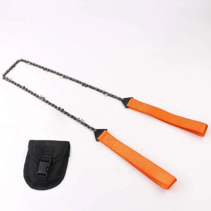 Hand Chain Saw - Handkettensäge Edelstahl 65 Mn – Zusammenklappbar mit Gürteltasche