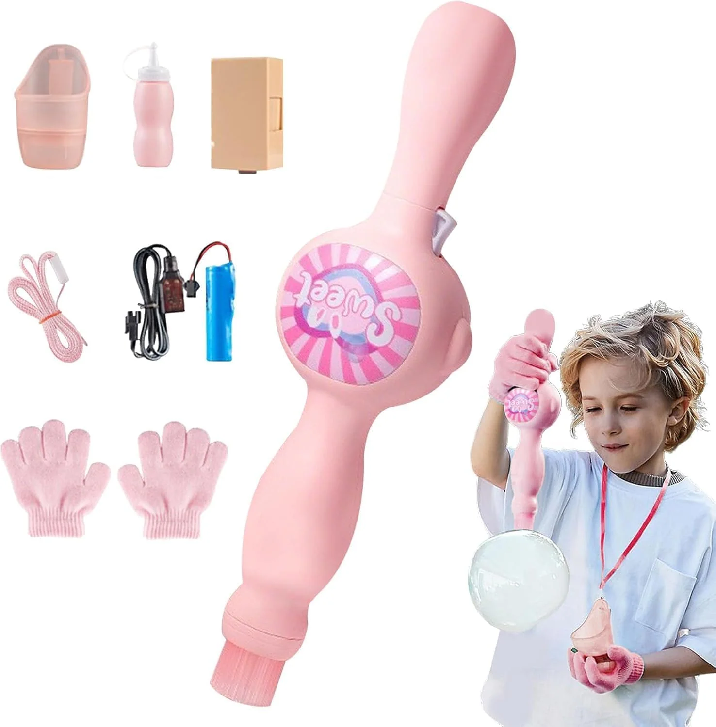 Bubble Wand - Nebelgefüllte Blasen mit Licht und Musik