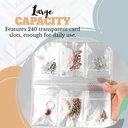 JewelleryMap - Schmuck-Aufbewahrungsbuch – Transparentes Reiseetui mit Schutzsystem