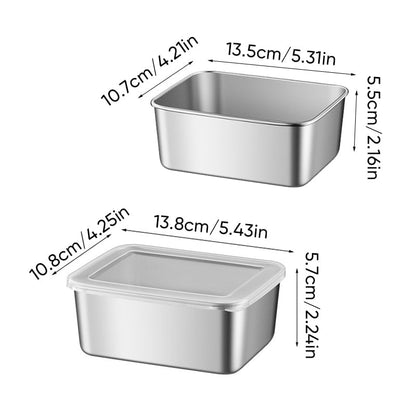 PrepContainer - Lebensmittelbehälter aus Edelstahl [2+1 GRATIS!!]
