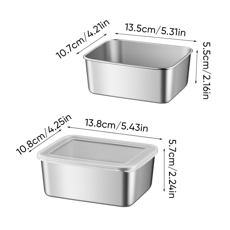 PrepContainer - Lebensmittelbehälter aus Edelstahl [2+1 GRATIS!!]