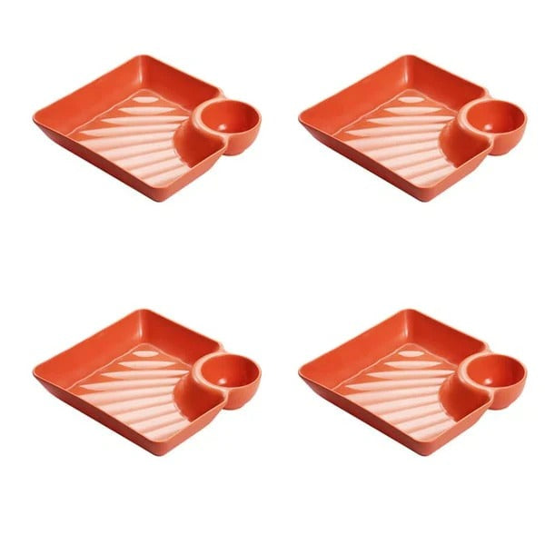 Dip Plate - Teller mit separatem Soßenfach für sauberes Essen