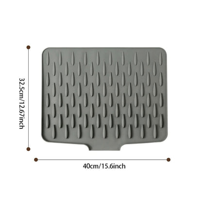 DrainMat - Silikon-Trocknungs- und Hitzeschutzmatte — Flexibel & BPA-frei