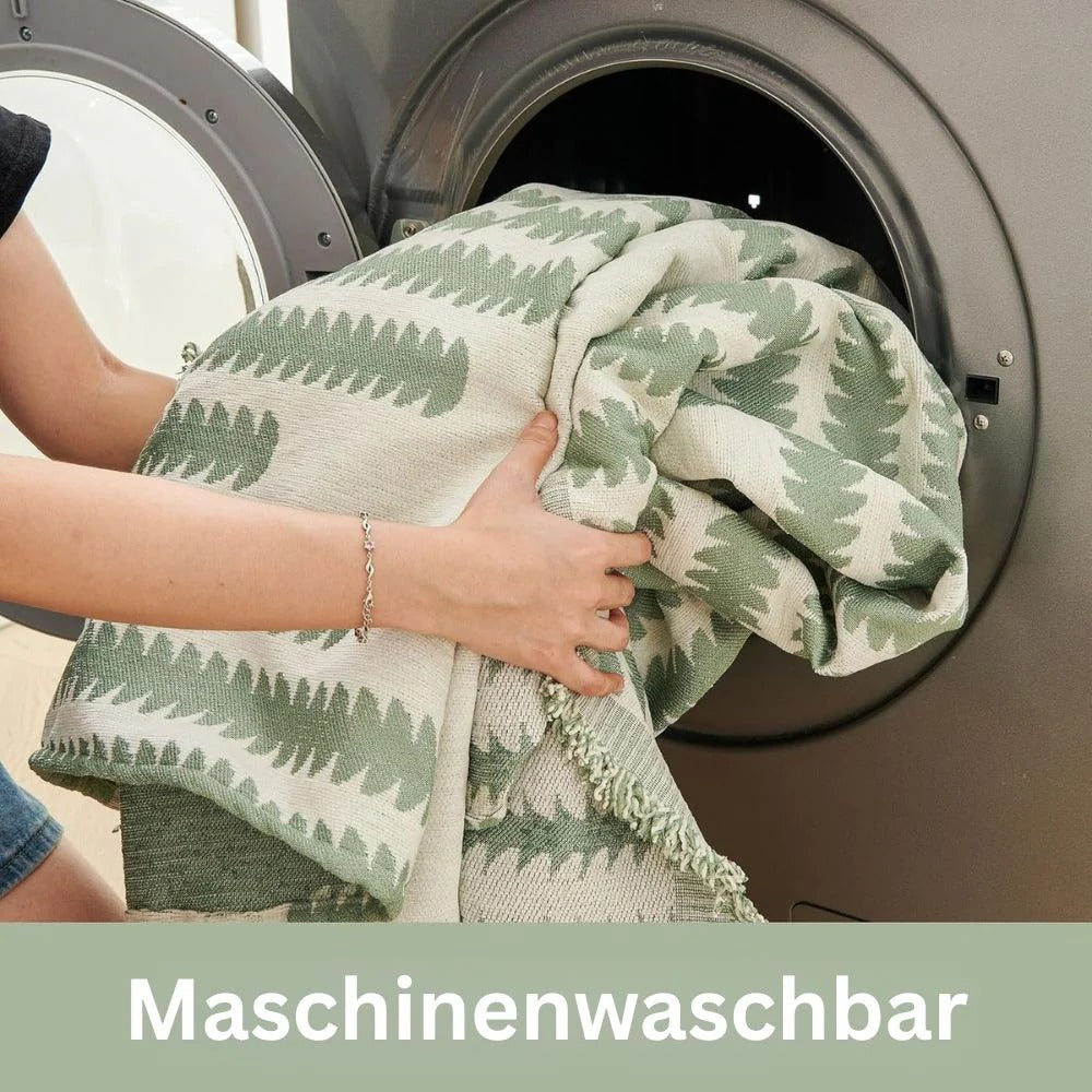 SofaQuilt - Baumwoll-Chenille Sofadecke — Passt zu jedem Interieur & jeder Jahreszeit