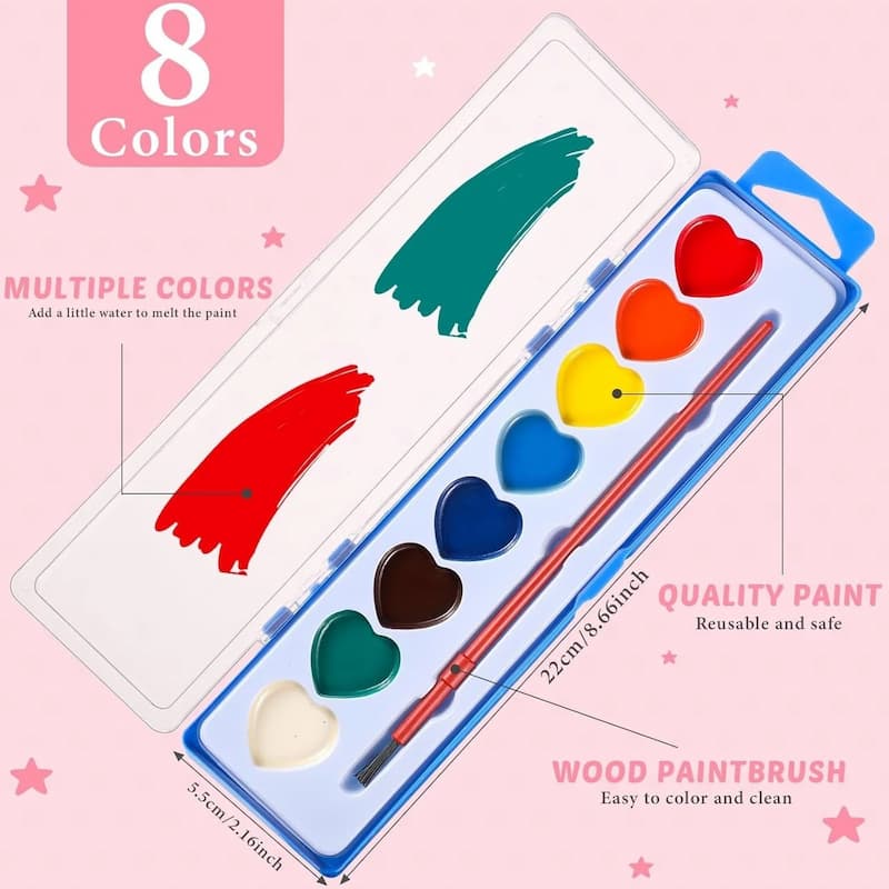 Heart Paint - Mini-Aquarellfarben-Set