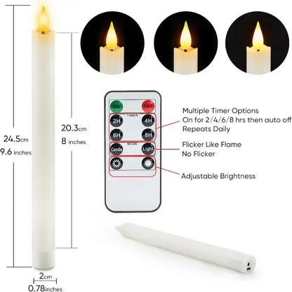 LEDCandles - Wiederaufladbare LED-Wachskerzen 6er Set — Nachhaltig & sicher ohne Brandgefahr
