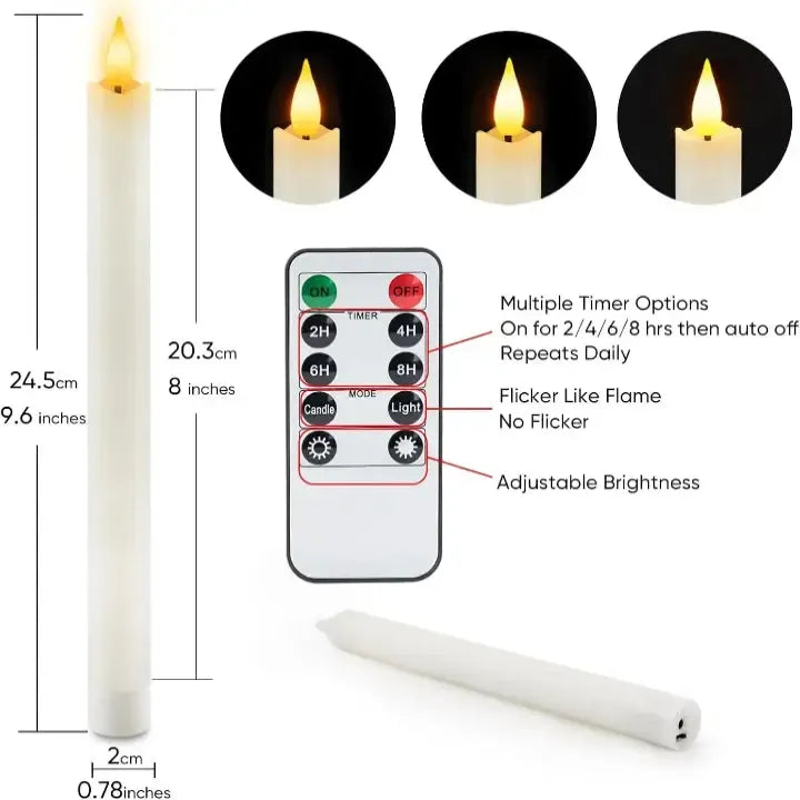 LEDCandles - Wiederaufladbare LED-Wachskerzen 6er Set — Nachhaltig & sicher ohne Brandgefahr