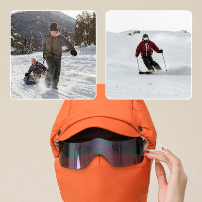 PuffMask - Winddichte Outdoor-Reitmaske mit Brille und vollständiger Abdeckung