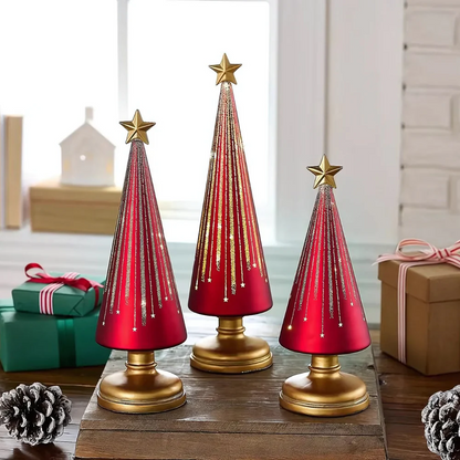 StaryTree - Weihnachtsbaum-Dekorationsset — Sternenlicht für Tisch und Terrasse 3er-Set